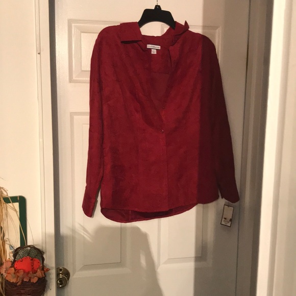 Croft&Barrow rumba red modern zone button down shirt Size Small Brand New SWT - Picture 3 of 9